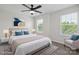 Elegant main bedroom with soft colors, large windows, and comfortable furnishings, creating a serene retreat at 392 Winecoff Woods Nw Dr, Concord, NC 28027