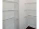 Organized walk-in pantry with ample shelving for storage and convenience at 392 Winecoff Woods Nw Dr, Concord, NC 28027