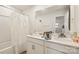 Bathroom featuring a double sink vanity and bathtub/shower combo at 3985 Village Nw Blvd, Conover, NC 28613