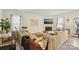 Spacious living room with comfortable seating and a cozy fireplace at 3985 Village Nw Blvd, Conover, NC 28613