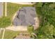 Aerial view of a home showcasing the roof, landscaping, and surrounding greenery at 4113 Hoffmeister Dr, Waxhaw, NC 28173