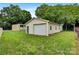 Garage with white siding in the backyard of the property at 467 16Th Nw Ave, Hickory, NC 28601
