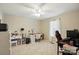 Bright bedroom with multiple work spaces and a modern ceiling fan at 5359 Lake Glenn Dr, Stanfield, NC 28163