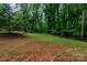 Green backyard with lush trees offers serenity and natural beauty at 6119 Bittersweet Ln, Charlotte, NC 28270
