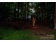 Backyard art feature and wooded view adds to the beauty of this property at 6119 Bittersweet Ln, Charlotte, NC 28270