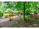 Charming single-story home with lush greenery, mature trees and welcoming walkway at 6119 Bittersweet Ln, Charlotte, NC 28270
