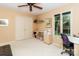 Office featuring built-in shelves and a desk area with a view at 6119 Bittersweet Ln, Charlotte, NC 28270