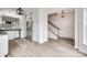 Modern kitchen featuring stainless steel appliances, ample cabinet space, and wood-look floors at 622 Bayou Cir, Clover, SC 29710