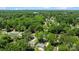 Beautiful aerial shot of homes nestled within a green, tree-filled neighborhood on a sunny day at 6406 Old Meadow Rd, Charlotte, NC 28227
