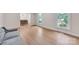 Living room features wood floors, and a great view of the dining room at 6641 Pawnee Dr, Charlotte, NC 28214