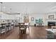 Open floor plan with a view of the kitchen, dining and living areas at 8840 Mullis Forest Ct, Mint Hill, NC 28227