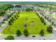 Aerial view of Roddey Park's expansive common area with playground and walking trails at 922 Bunker Trce, Rock Hill, SC 29730