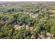 Extensive aerial view showcasing homes nestled among lush trees, creating a serene residential environment at 105 Banksridge Rd, Fort Mill, SC 29715