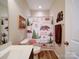 Bathroom featuring a vanity, toilet, and a charming shower curtain with a camping theme at 114 Sierra Chase Dr, Statesville, NC 28677