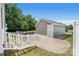 Detached single car garage with a paver path leading to it from the main house at 13107 Heath Grove Dr, Huntersville, NC 28078