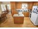 Charming kitchen with natural wood cabinets, center island, and modern appliances at 1609 Troy Rd, Shelby, NC 28150