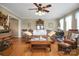Cozy living room with hardwood floors, classic furniture, and decorative accents at 1609 Troy Rd, Shelby, NC 28150