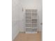 Walk-in closet with wire rack shelving and white shelving unit at 17111 Doe Valley Ct, Cornelius, NC 28031