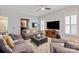 Comfortable living room with neutral tones, plush seating, and natural light from shuttered windows at 189 Mills Ln, Fort Mill, SC 29708