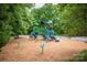 Community playground with mulch base and blue and green play structures at 189 Mills Ln, Fort Mill, SC 29708