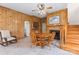 Cozy dining room with wood paneling and wood floors, perfect for Gathering dinners and gatherings at 2315 Lanesboro Rd, Marshville, NC 28103