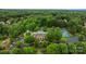 Aerial view of community center and pool surrounded by lush green trees at 3206 Lakehurst Xing, Matthews, NC 28104