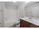 Clean bathroom featuring a tub, vanity, and light-colored walls for a soothing atmosphere at 3206 Lakehurst Xing, Matthews, NC 28104