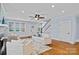 Spacious living room with hardwood floors, modern decor, and staircase access at 331 Solomon St, Charlotte, NC 28216