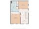 Upstairs floor plan featuring two bedrooms, a bathroom, and a hall with dimensions at 344 Linestowe Dr, Belmont, NC 28012