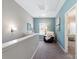 Hallway with comfortable seating, plush carpets and access to another bedroom at 344 Linestowe Dr, Belmont, NC 28012
