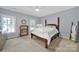 Bedroom featuring carpet flooring, light gray walls, a ceiling fan, and natural light at 436 Third Baxter St, Fort Mill, SC 29708