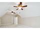 Bright bonus room featuring neutral walls, vaulted ceiling, and dual ceiling fans at 6795 Montgomery Rd, Lake Wylie, SC 29710