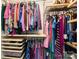 This walk-in closet features organized shelving and ample space for clothes and accessories at 6795 Montgomery Rd, Lake Wylie, SC 29710