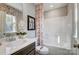 Clean bathroom featuring a vanity, framed poster, and modern fixtures at 7513 Lancaster Hwy # 6, Waxhaw, NC 28173