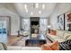 Spacious living room featuring vaulted ceilings, fireplace, and modern decor at 7513 Lancaster Hwy # 6, Waxhaw, NC 28173