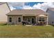 Expansive backyard featuring an outdoor patio with grill and seating, perfect for entertaining or relaxing at 9034 Evercrisp Ln, Charlotte, NC 28215