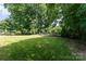 Serene backyard with mature trees and planting beds at 1147 Anduin Falls Dr, Charlotte, NC 28269