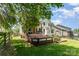 Expansive backyard featuring a multi-tiered deck, lush lawn, and privacy fencing at 1147 Anduin Falls Dr, Charlotte, NC 28269