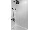 Bright shower with a vintage-style black shower head and white shiplap walls at 134 Snowbird Loop, Statesville, NC 28625