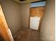 Unfinished basement with framed walls and a door ready for personalization and customization at 1445 33Rd Sw St, Hickory, NC 28602