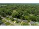 Expansive aerial view of the property nestled among lush trees with distant city skyline at 1715 Wensley Dr, Charlotte, NC 28210