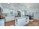 Stylish kitchen featuring white cabinets, stainless steel appliances, and a center island at 1715 Wensley Dr, Charlotte, NC 28210