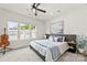 Comfortable bedroom with a plush bed, stylish side tables, and natural light from large windows at 3748 Ellington St, Charlotte, NC 28211