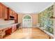Bright office space with custom built-ins and a large arched window at 4120 Lake Shore S Rd, Denver, NC 28037