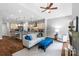 Open-concept design seamlessly connects the kitchen and living room, perfect for entertaining at 6211 Cruden Bay Way, Charlotte, NC 28277