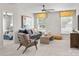 Cozy living room featuring neutral walls, stylish furniture, and bright natural light at Lot 003 Bozeman Ct # 3, Stanley, NC 28164