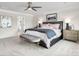 Beautifully appointed main bedroom with decorative lamps, neutral walls, and ample space at Lot 003 Bozeman Ct # 3, Stanley, NC 28164