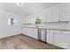 Well-equipped kitchen with white cabinets, stainless appliances, and granite counters at 118 Cabarrus W Ave, Concord, NC 28025