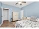 Bedroom with hardwood floors and closet at 1618 Bay Meadows Nw Ave, Concord, NC 28027