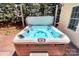 Outdoor hot tub with patio at 1618 Bay Meadows Nw Ave, Concord, NC 28027
